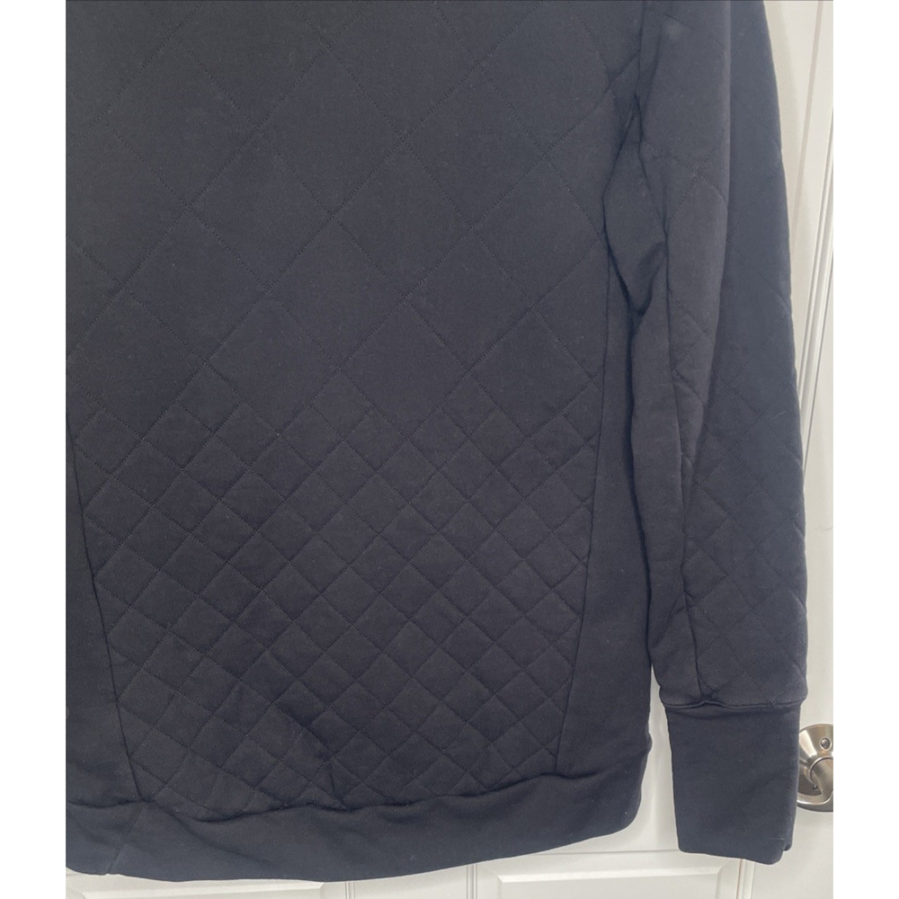Lululemon Women's Forever Warm Black Quilted 1/4 Zip Pullover Sz 6 Outdoors Cozy - Picture 12 of 16